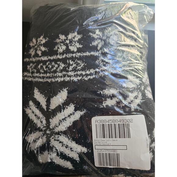 Barefoot Dreams - CozyChic Seaside Crew-Neck Pullover - Black Fair Isle 3XL - Picture 2 of 2